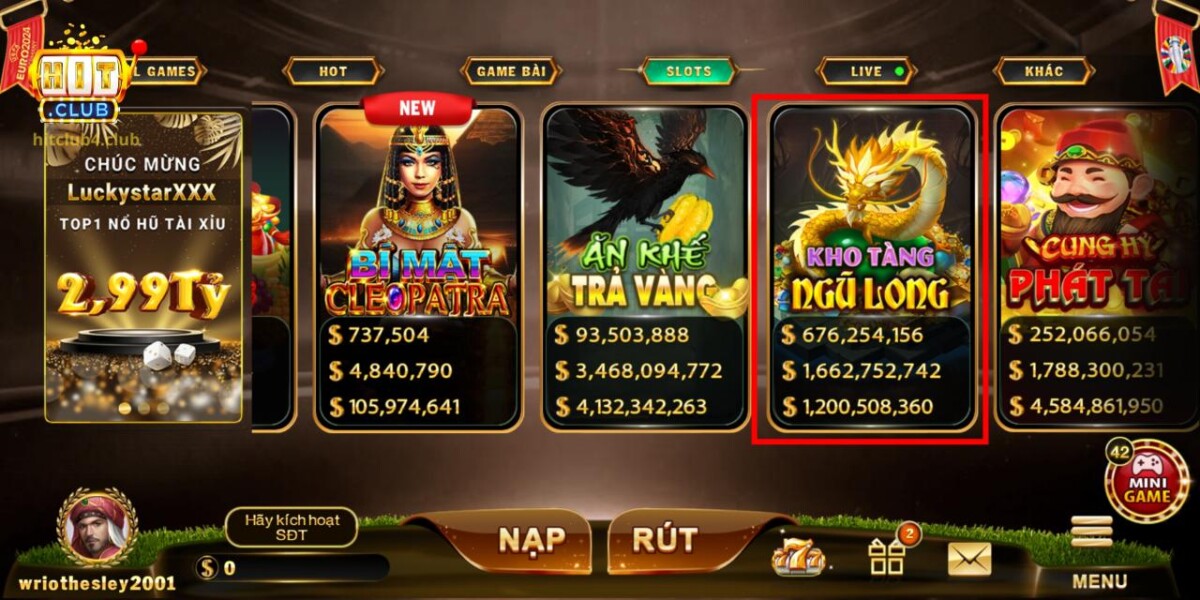 Sơ lược về game slot kho tàng ngũ long tại Hitclub
