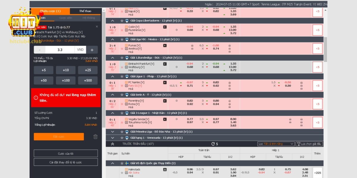 Tính năng sảnh S Thể Thao Tại Hitclub